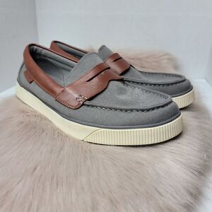Cole Haan Nantucket 2.0 Penny Slip on Loafers Gray/Woodbury C33800 Size 8.5M